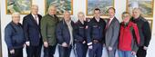 Bürgermeister Hubert Tomsic mit Vertretern der Polizei Groß-Enzersdorf und den Ortsvorstehern der Katastralgemeinden