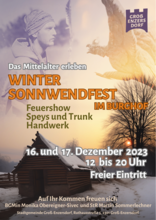 Plakat Wintersonnwendfest in Groß-Enzersdorf 16. und 17. Dezember 2023