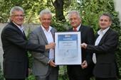 Zertifikat "100% Strom aus Wasserkraft" für die Stadtgemeinde Groß-Enzersdorf